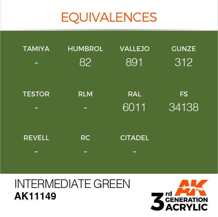 AK Interactive 3G Acrylic Intermediate Green AK11149