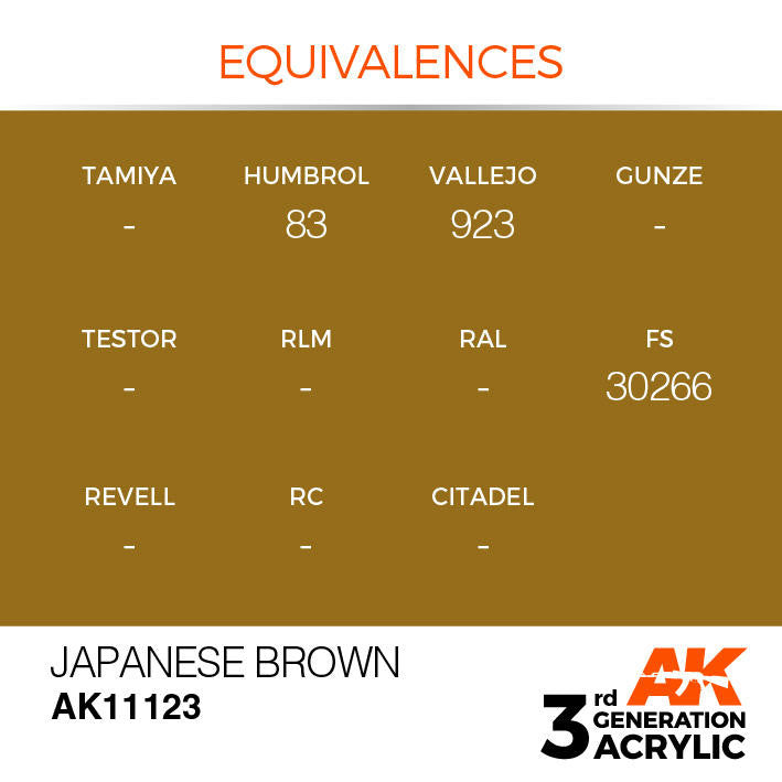 AK Interactive 3G Acrylic Japanese Brown AK11123
