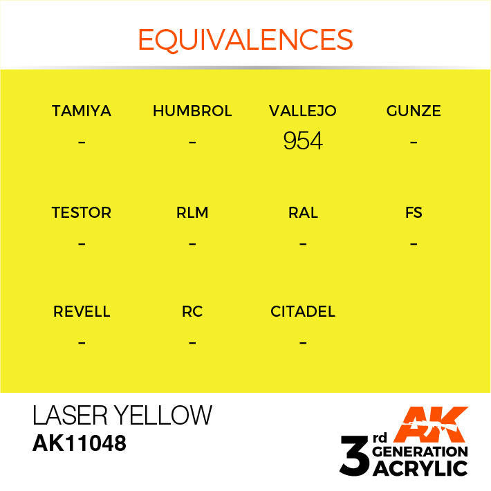 AK Interactive 3G Acrylic Laser Yellow AK11048