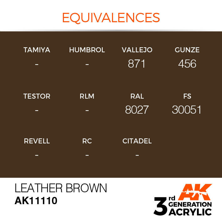 AK Interactive 3G Acrylic Leather Brown AK11110