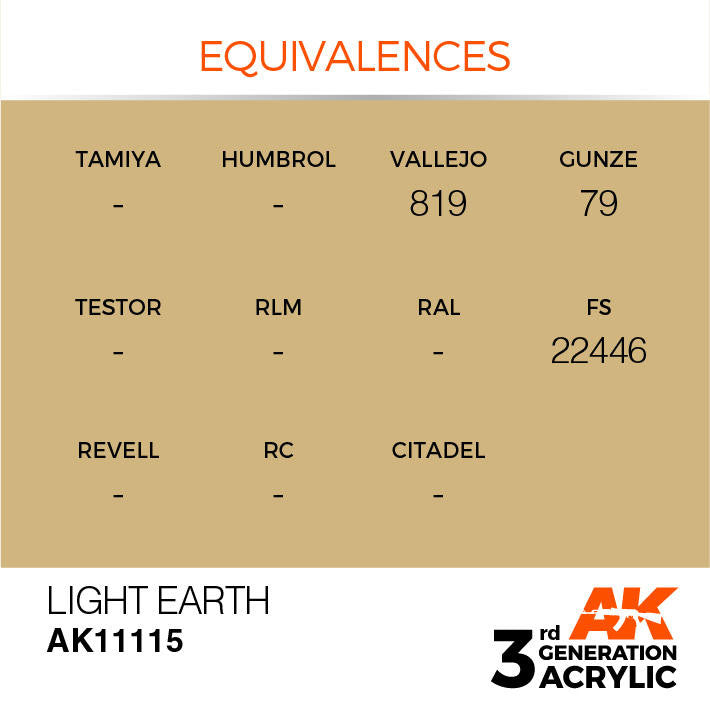 AK Interactive 3G Acrylic Light Earth AK11115