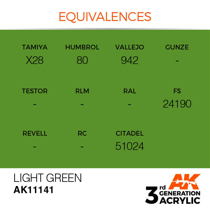 AK Interactive 3G Acrylic Light Green AK11141