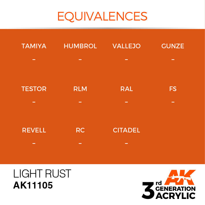 AK Interactive 3G Acrylic Light Rust AK11105