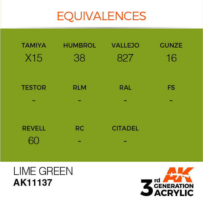 AK Interactive 3G Acrylic Lime Green AK11137