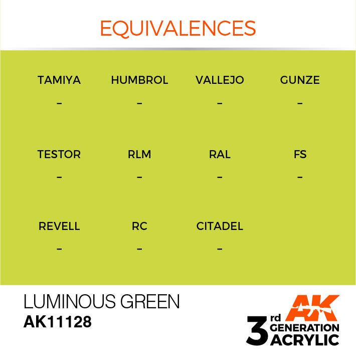 AK Interactive 3G Acrylic Luminous Green AK11128