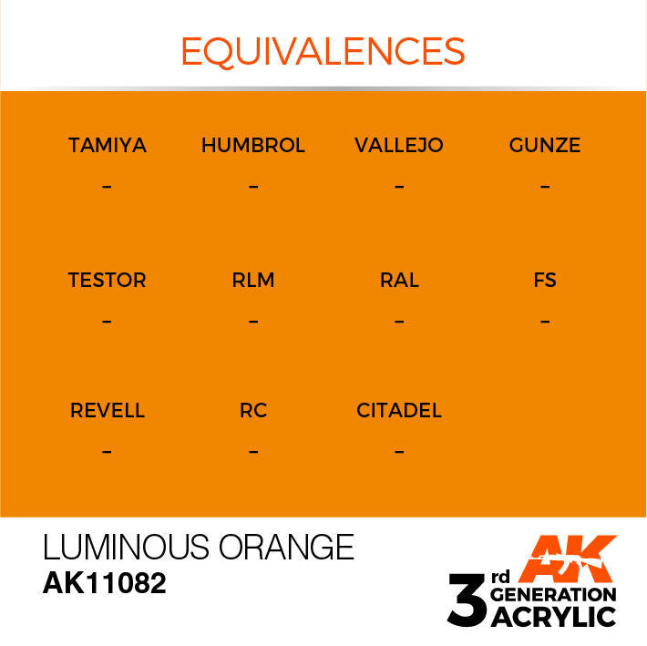 AK Interactive 3G Acrylic Luminous Orange AK11082