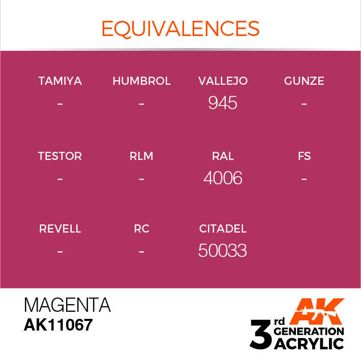 AK Interactive 3G Acrylic Magenta AK11067