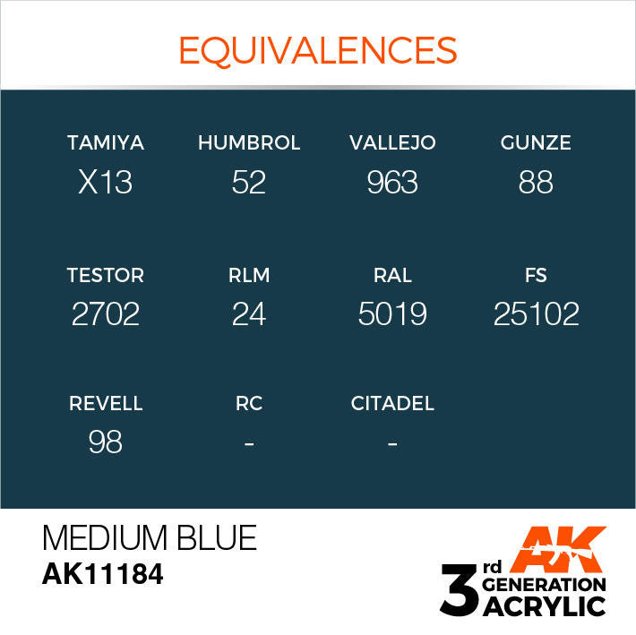 AK Interactive 3G Acrylic Medium Blue AK11184