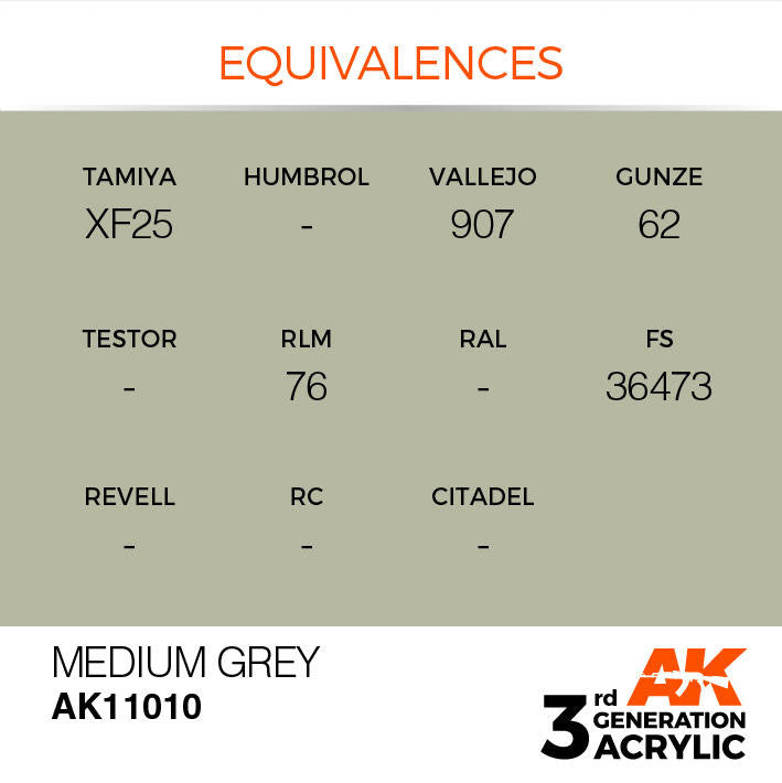 AK Interactive 3G Acrylic Medium Grey AK11010