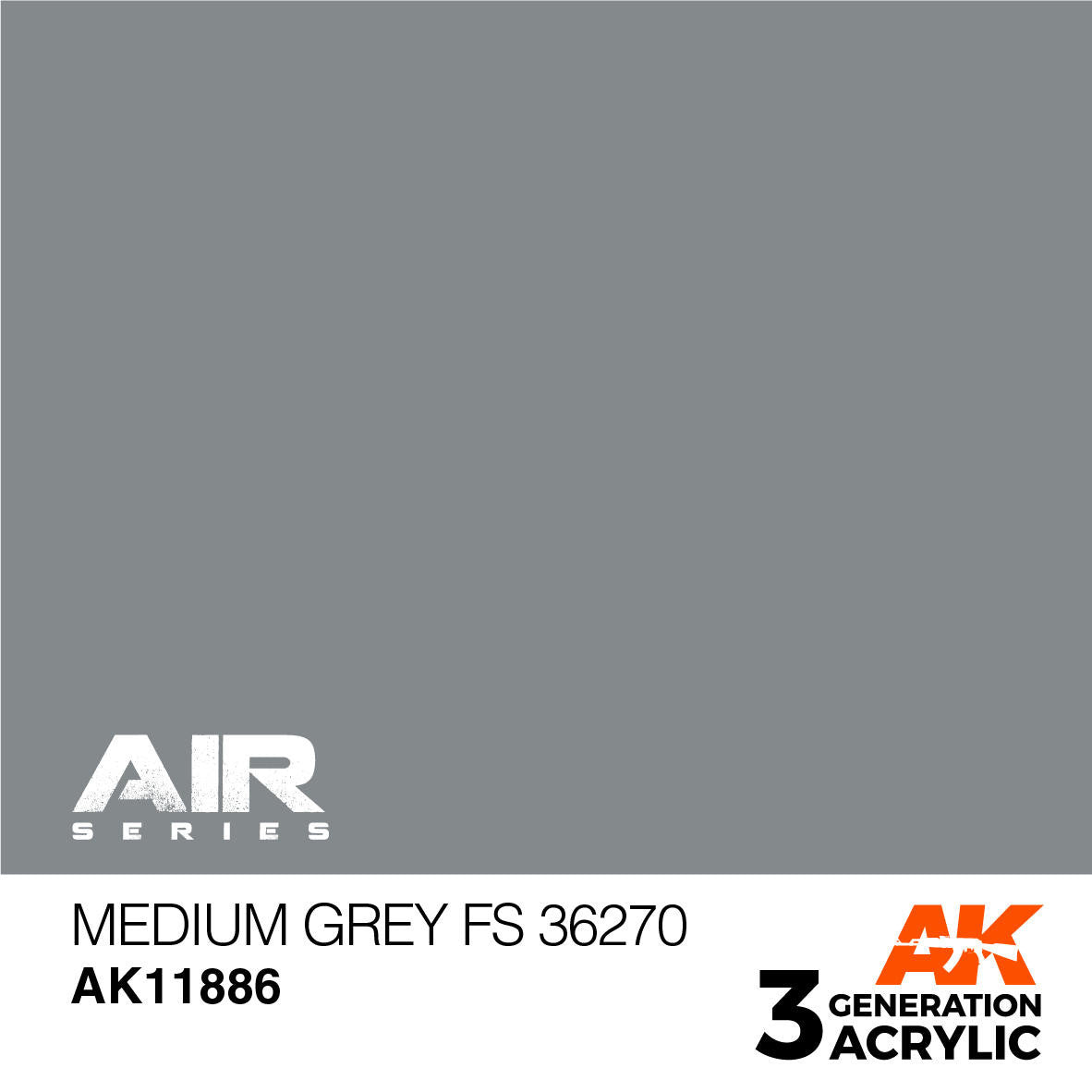 AK Interactive 3G Acrylic Medium Grey FS 36270 AK11886