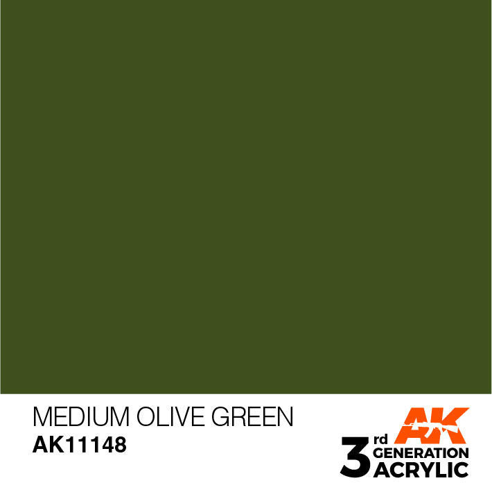 AK Interactive 3G Acrylic Medium Olive Green AK11148