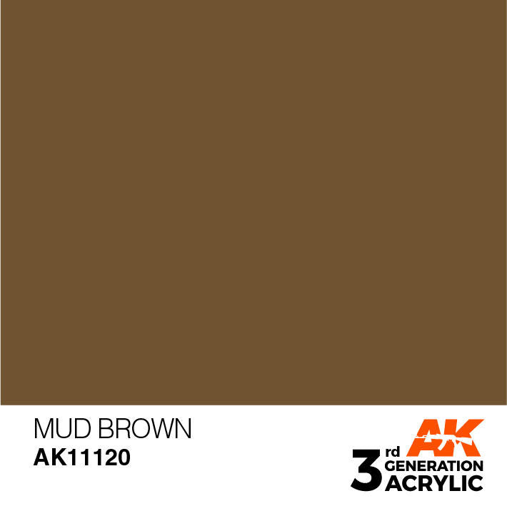 AK Interactive 3G Acrylic Mud Brown AK11120