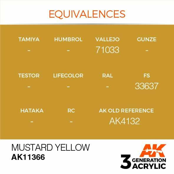 AK Interactive 3G Acrylic Mustard Yellow AK11366