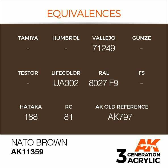 AK Interactive 3G Acrylic NATO Brown AK11359