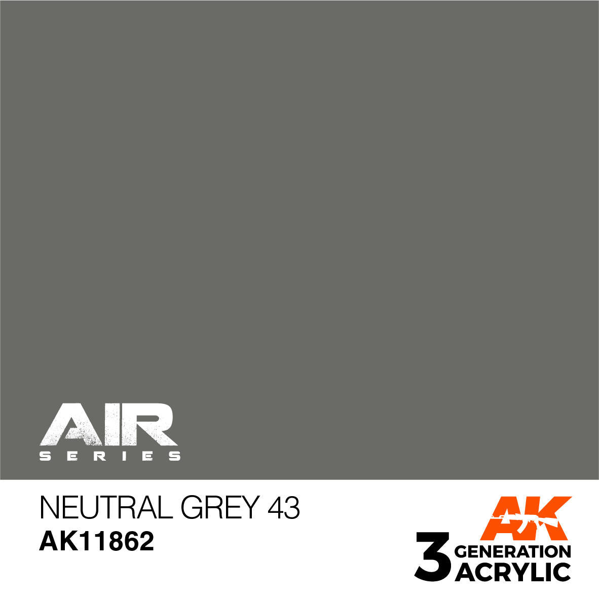 AK Interactive 3G Acrylic Neutral Grey 43 AK11862
