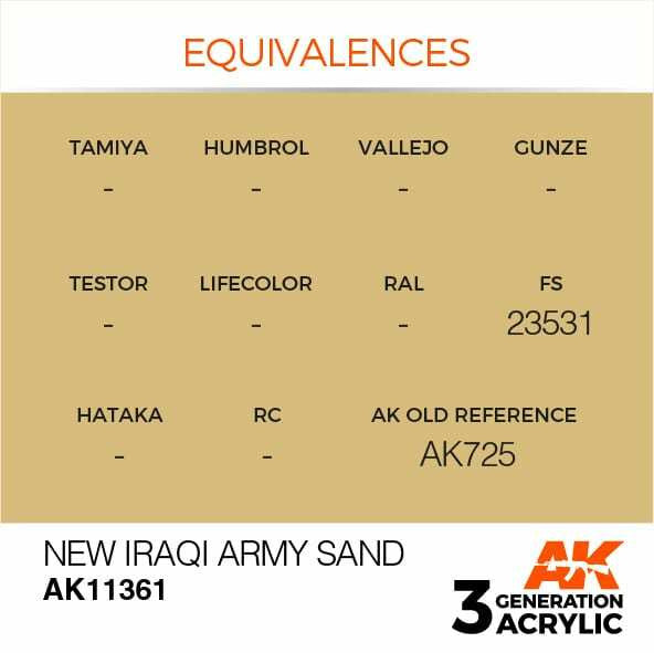 AK Interactive 3G Acrylic New Iraqui Army Sand AK11361