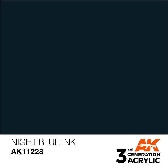 AK Interactive 3G Acrylic Night Blue Ink AK11228