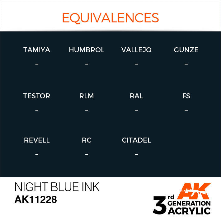 AK Interactive 3G Acrylic Night Blue Ink AK11228