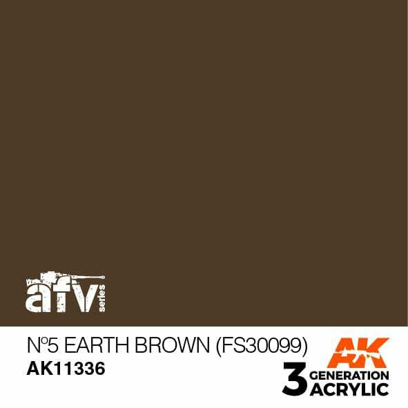 AK Interactive 3G Acrylic No.5 Earth Brown FS30099 AK11336