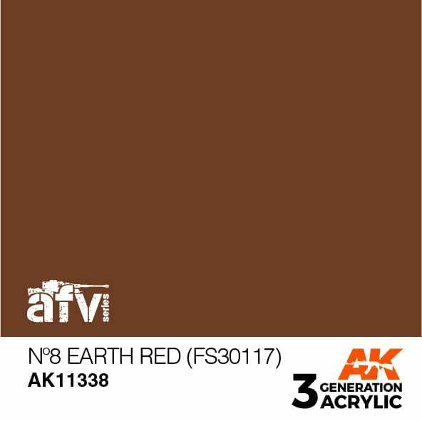 AK Interactive 3G Acrylic No.8 Earth Red FS30117 AK11338