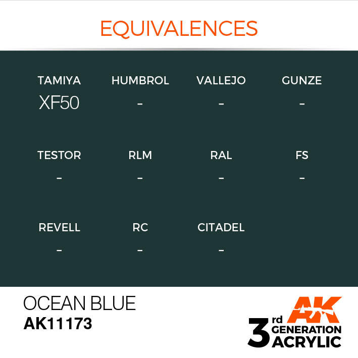AK Interactive 3G Acrylic Ocean Blue AK11173