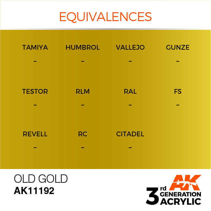 AK Interactive 3G Acrylic Old Gold AK11192