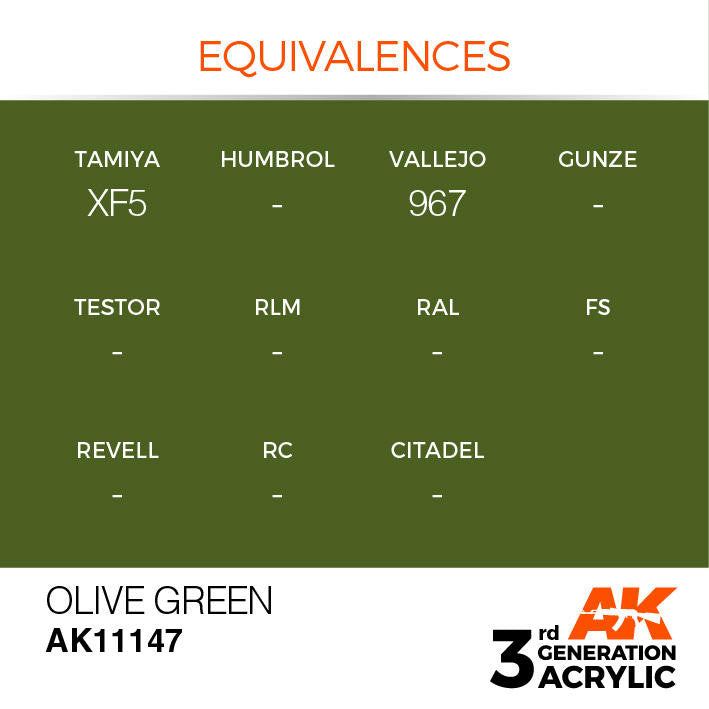 AK Interactive 3G Acrylic Olive Green AK11147
