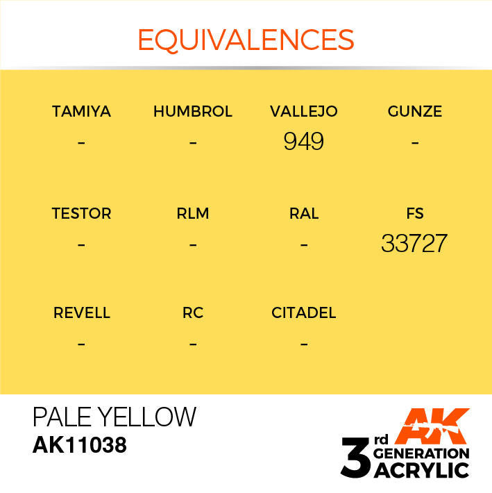 AK Interactive 3G Acrylic Pale Yellow AK11038