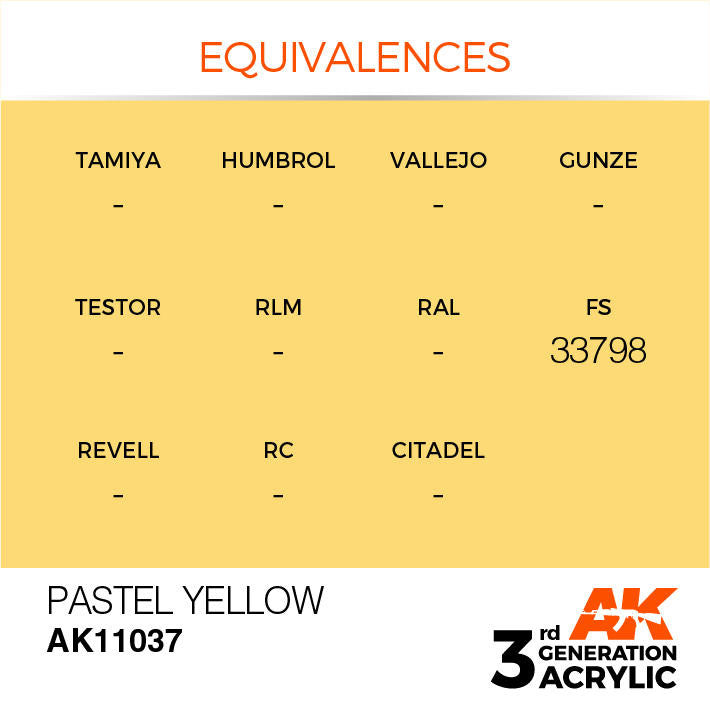 AK Interactive 3G Acrylic Pastel Yellow AK11037