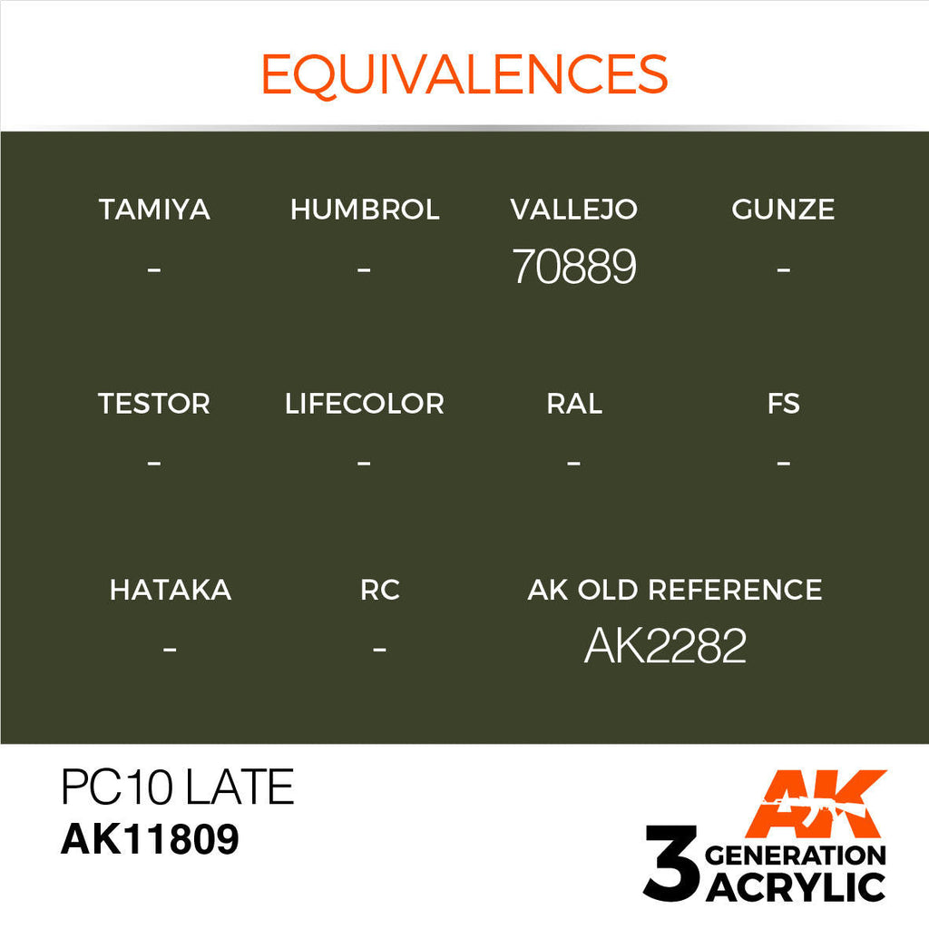 AK Interactive 3G Acrylic PC10 Late AK11809