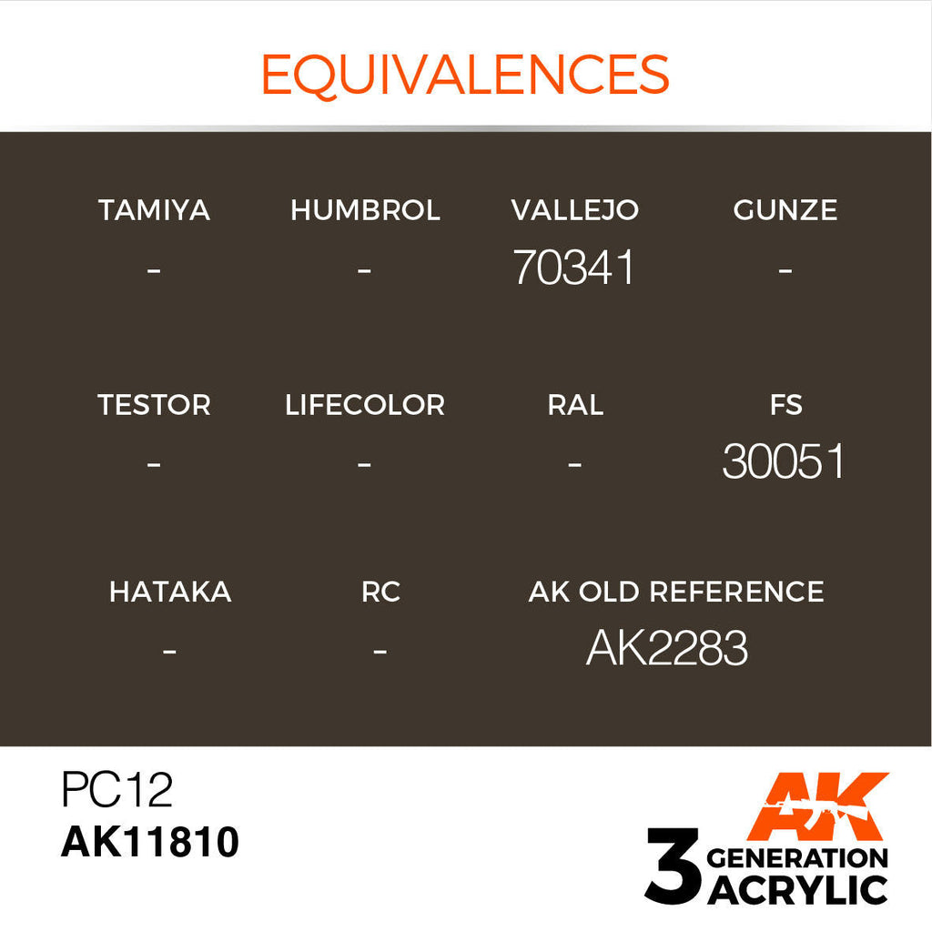AK Interactive 3G Acrylic PC12 AK11810
