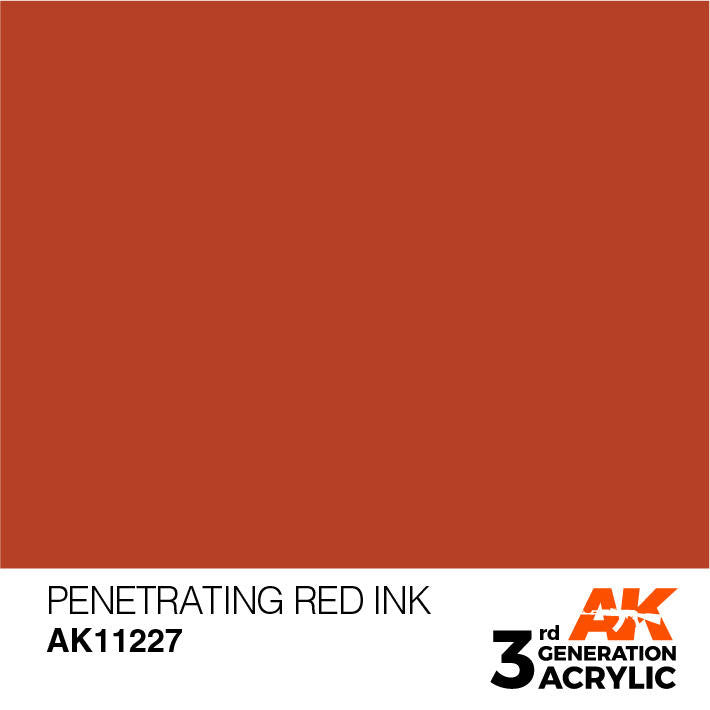 AK Interactive 3G Acrylic Penetrating Red Ink AK11227