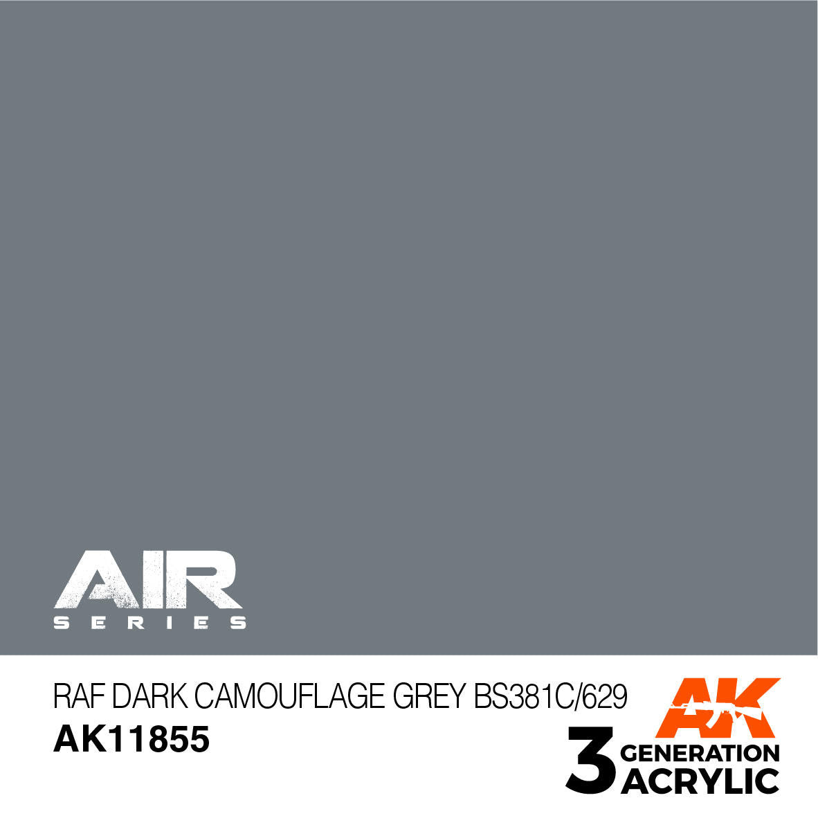 AK Interactive 3G Acrylic RAF Dark Camouflage Grey BS381C/629 AK11855