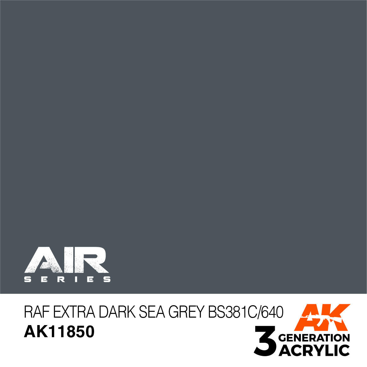 AK Interactive 3G Acrylic RAF Extra Dark Sea Grey BS381C/640 AK11850