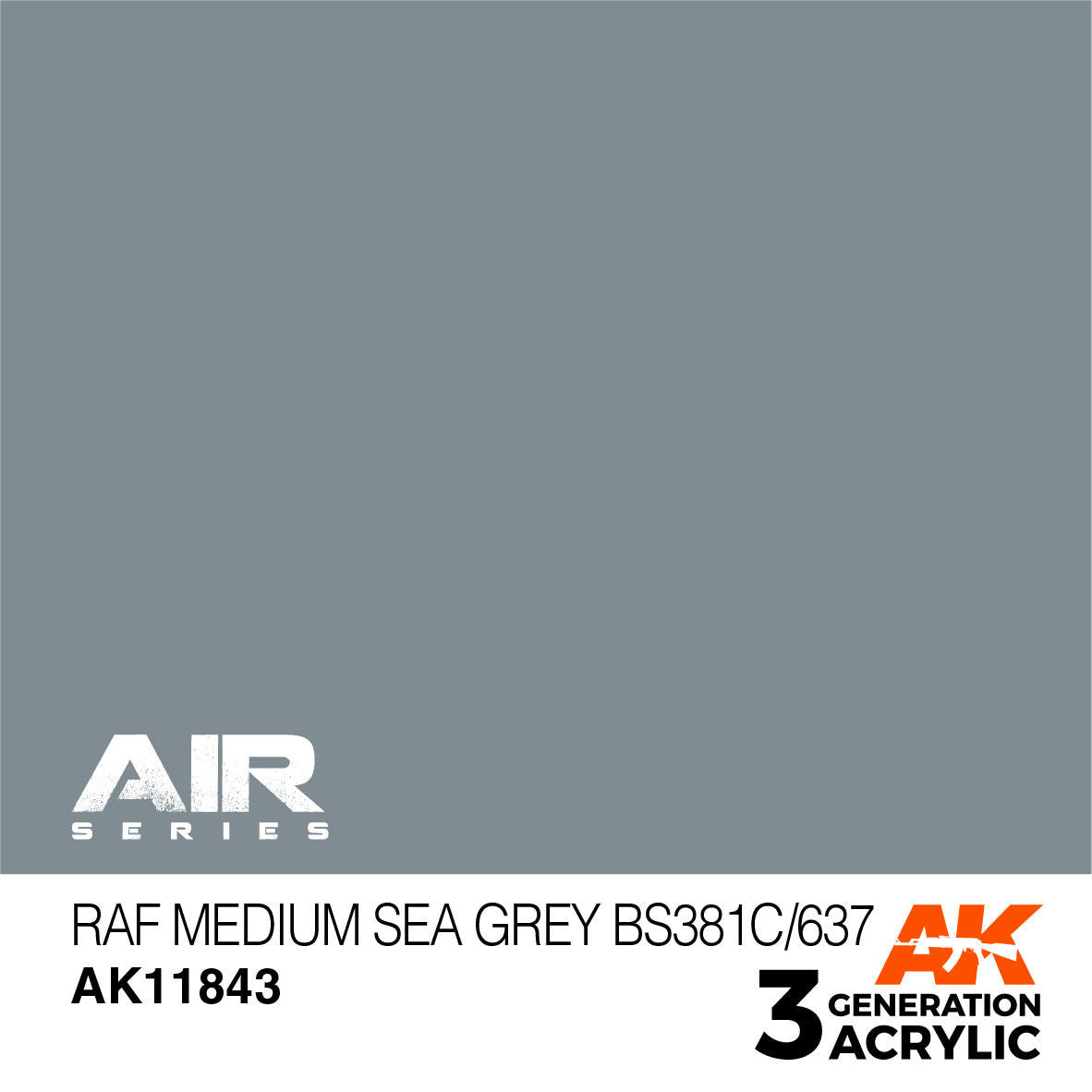 AK Interactive 3G Acrylic RAF Medium Sea Grey BS381C/637 AK11843