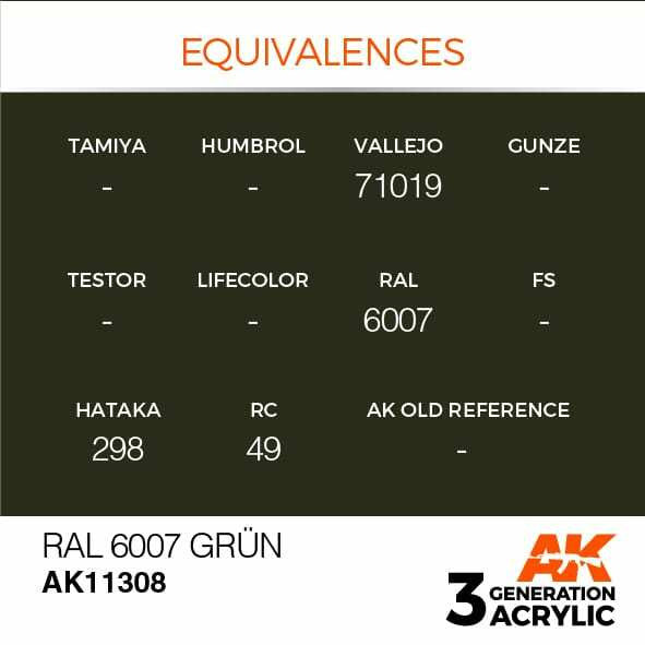 AK Interactive 3G Acrylic RAL 6007 Grun AK11308