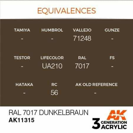 AK Interactive 3G Acrylic RAL 7017 Dunkelbraun AK11315