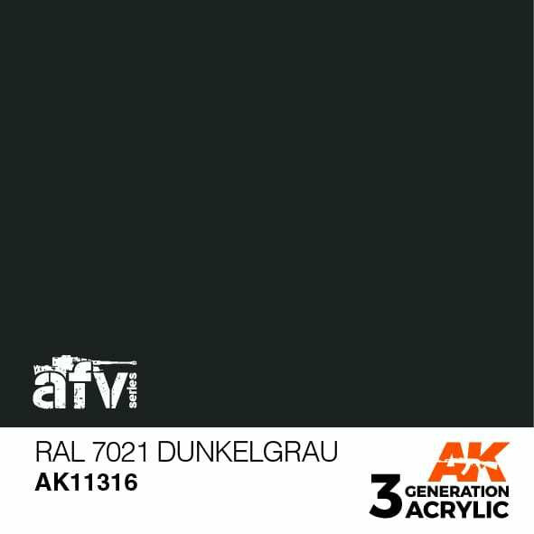 AK Interactive 3G Acrylic RAL 7021 Dunkelgrau AK11316