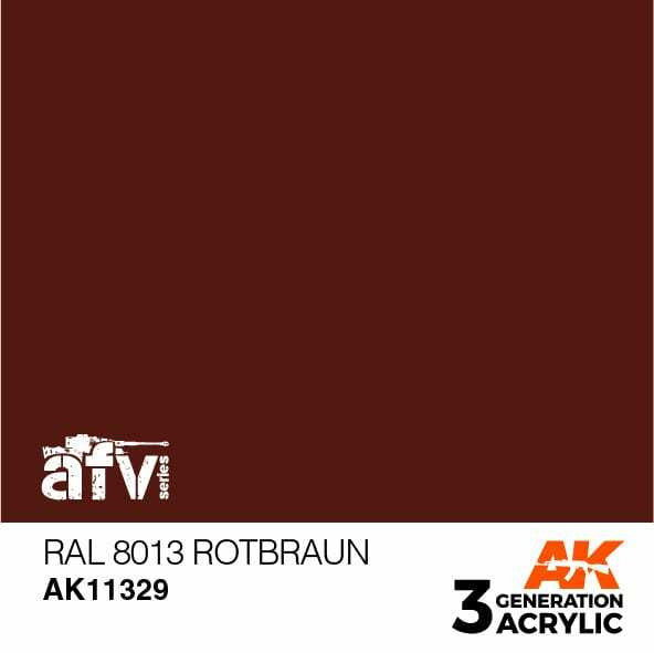 AK Interactive 3G Acrylic RAL 8013 Rotbraun AK11329