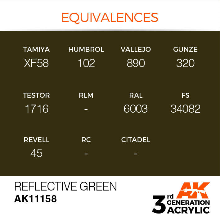 AK Interactive 3G Acrylic Reflective Green AK11158