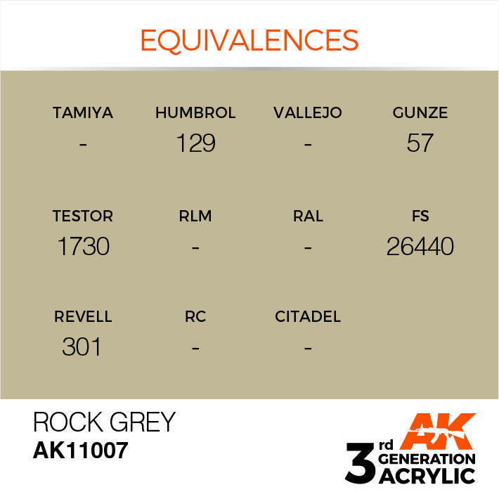 AK Interactive 3G Acrylic Rock Grey AK11007