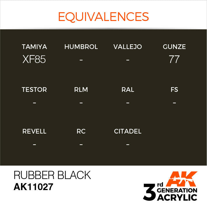 AK Interactive 3G Acrylic Rubber Black AK11027