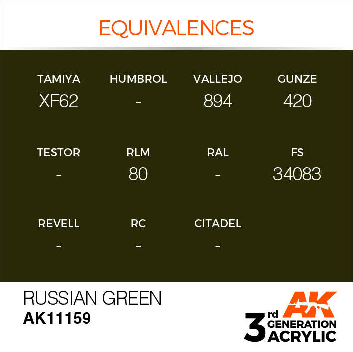 AK Interactive 3G Acrylic Russian Green AK11159