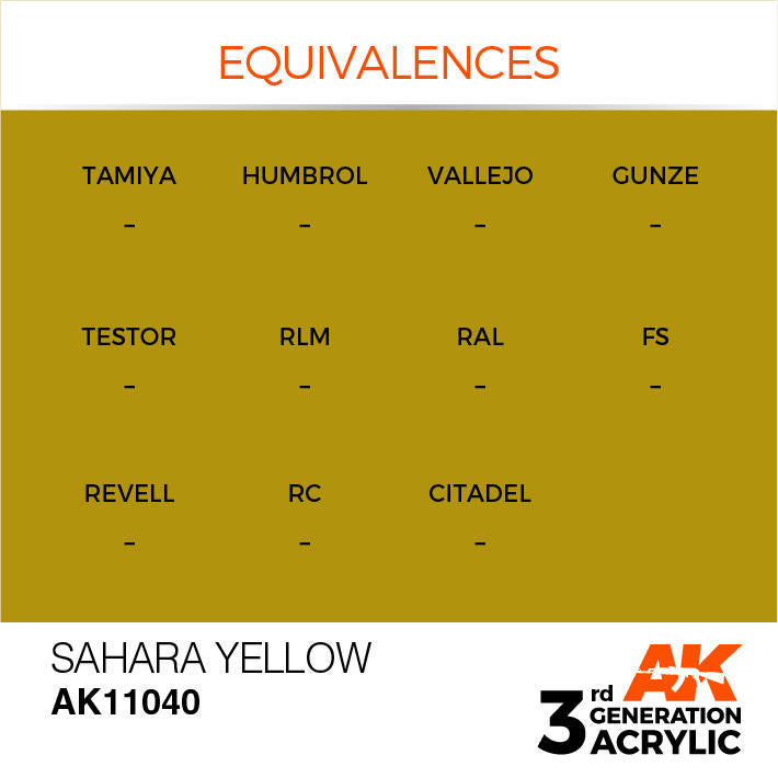 AK Interactive 3G Acrylic Sahara Yellow AK11040