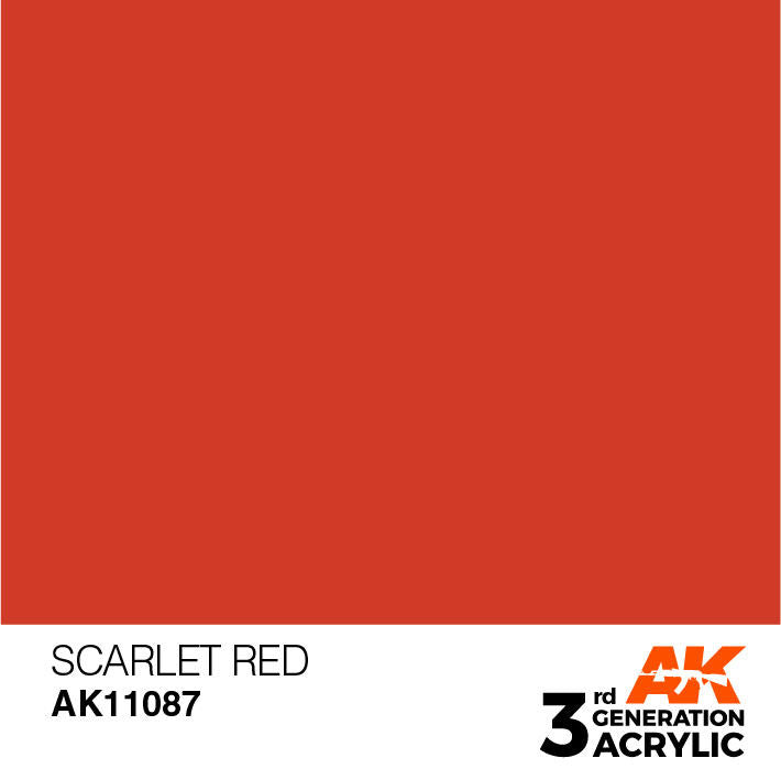 AK Interactive 3G Acrylic Scarlet Red AK11087