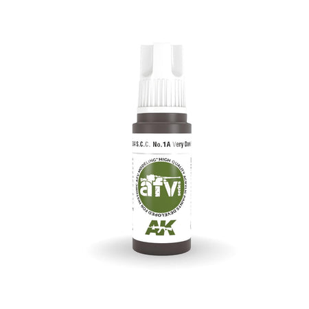AK Interactive 3G Acrylic SCC No 1A Very Dark Brown AK11384