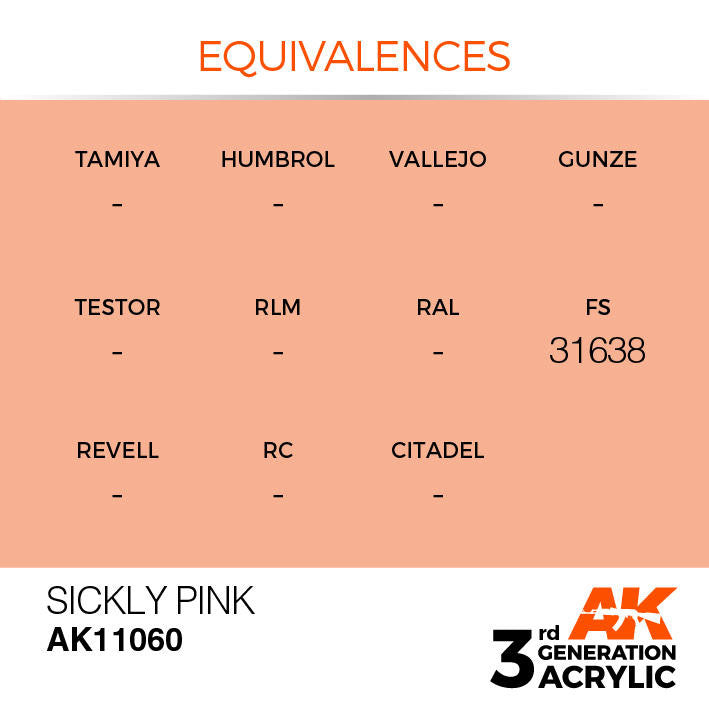 AK Interactive 3G Acrylic Sickly Pink AK11060
