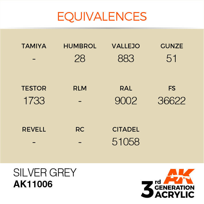 AK Interactive 3G Acrylic Silver Grey AK11006