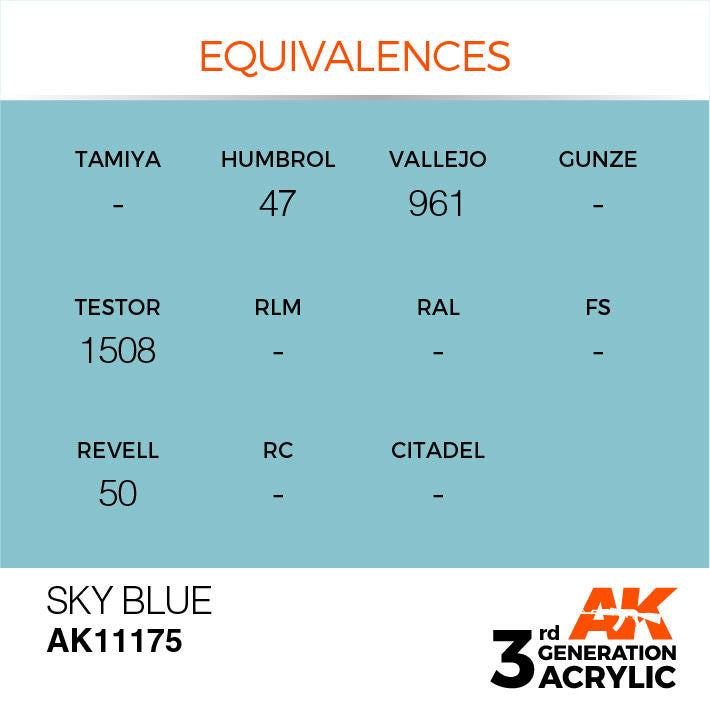 AK Interactive 3G Acrylic Sky Blue AK11175