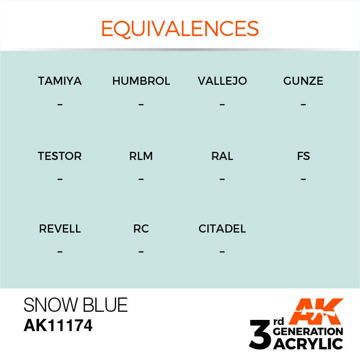 AK Interactive 3G Acrylic Snow Blue AK11174